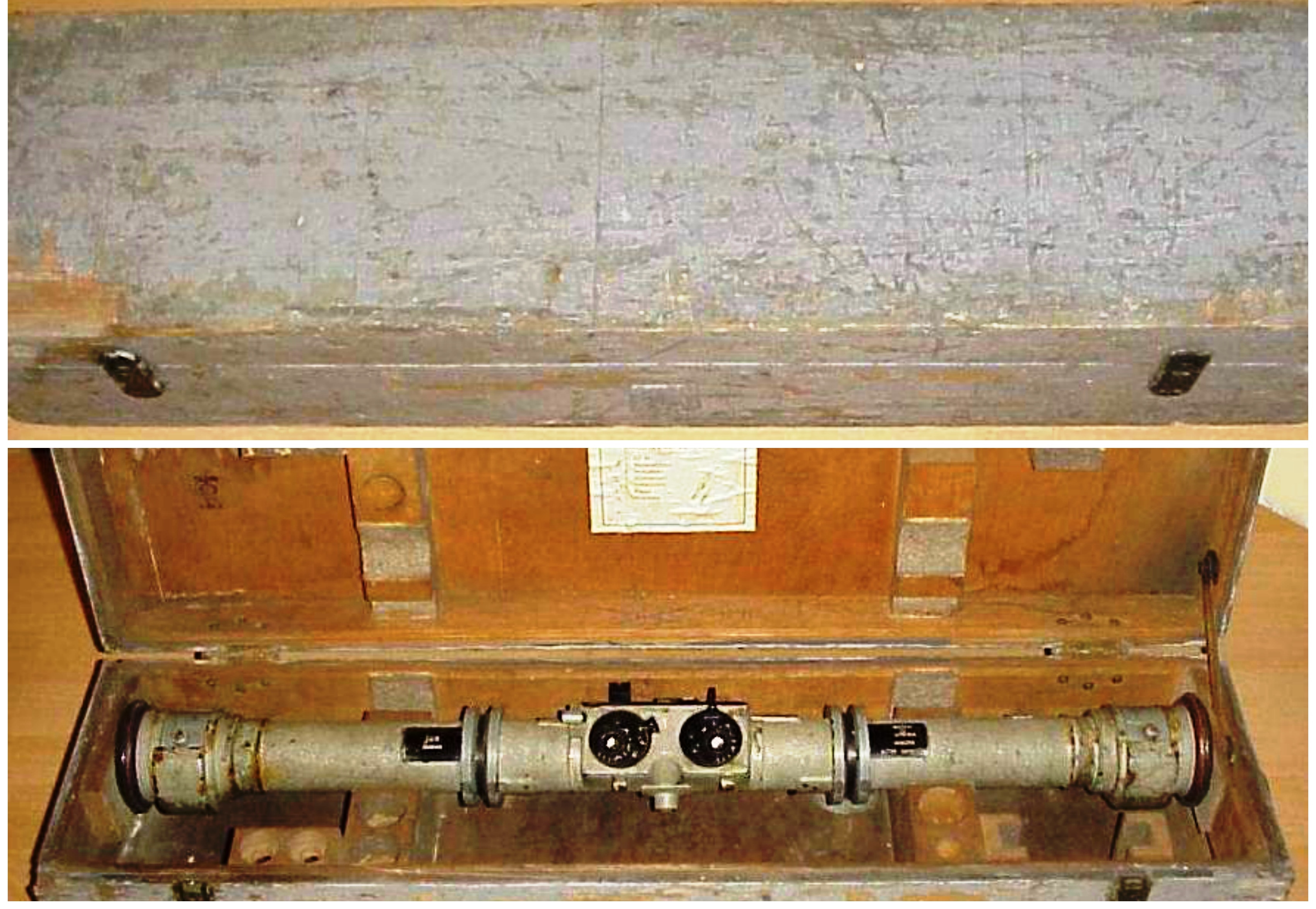 Photo Enfternungsmesser in wooden crate - Kriegsmarine